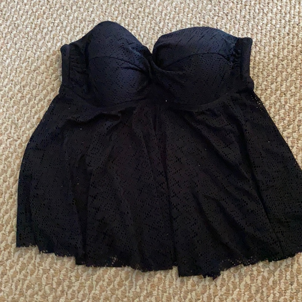 built in bra strapless tankini.